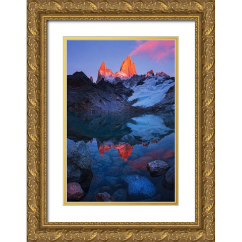 Morning Of Tranquility Gold Ornate Wood Framed Art Print with Double Matting by Zhang, Yan