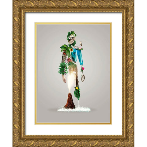 The Fantasy Nature Man Gold Ornate Wood Framed Art Print with Double Matting by D Onofrio, Wanda