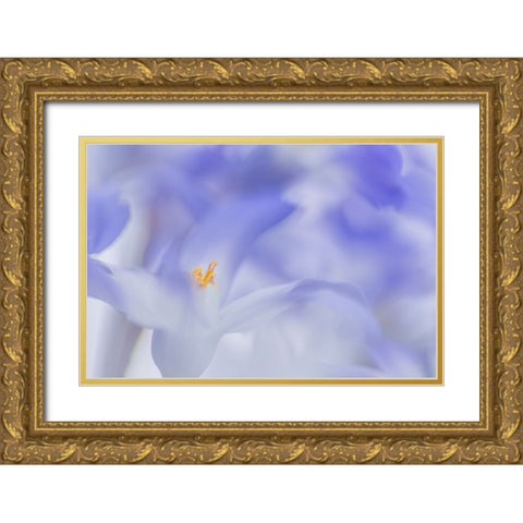 Blue Waves Gold Ornate Wood Framed Art Print with Double Matting by De Hoog, Roelof