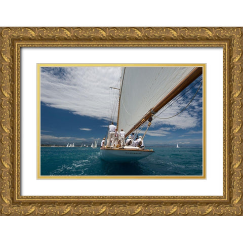 Close Following Gold Ornate Wood Framed Art Print with Double Matting by Pelissier, Marc