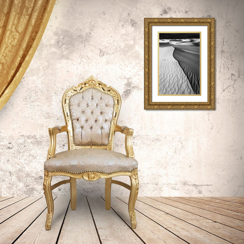 Sand Waves Gold Ornate Wood Framed Art Print with Double Matting by Jacobs, Lydia