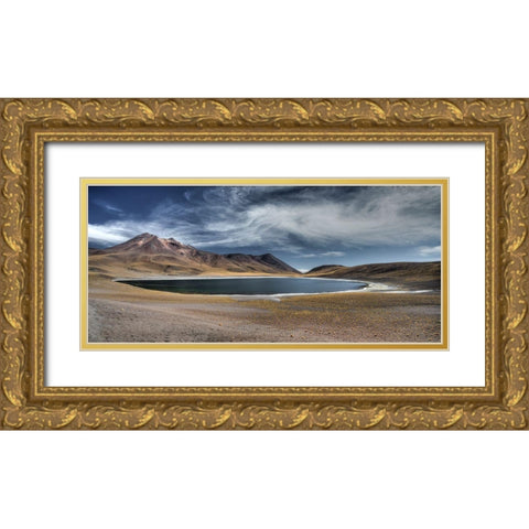 Laguna Miscanti Et Miniques Gold Ornate Wood Framed Art Print with Double Matting by Moreau, Loulou