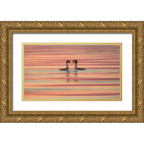 Lovers Gold Ornate Wood Framed Art Print with Double Matting by Marchegiani, Roberto