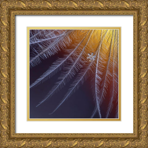 Ice And Flame Gold Ornate Wood Framed Art Print with Double Matting by Solovieva, Elena