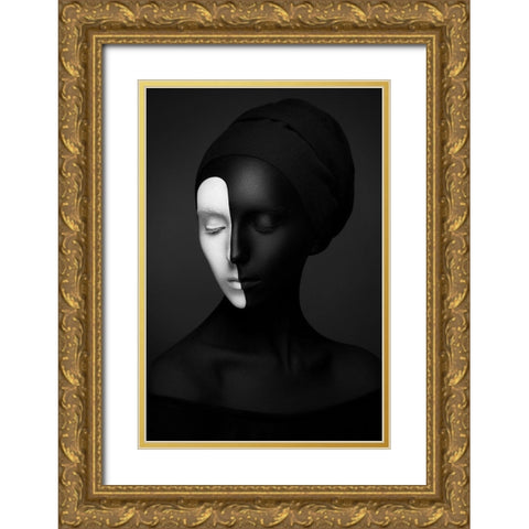 Black Renaissance Gold Ornate Wood Framed Art Print with Double Matting by Malikov, Alex