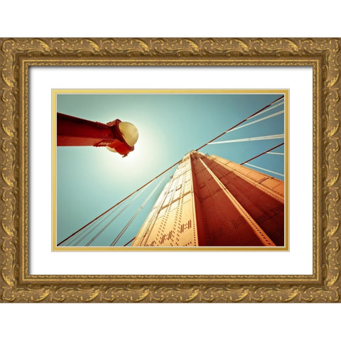 Golden Gate Gold Ornate Wood Framed Art Print with Double Matting by Steinkopff, Robert