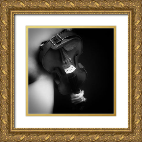 Musical Perspective Gold Ornate Wood Framed Art Print with Double Matting by McCracken, David