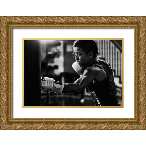 Training Gold Ornate Wood Framed Art Print with Double Matting by Zhao, Henry