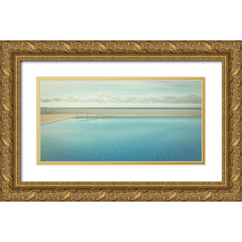 Pool Gold Ornate Wood Framed Art Print with Double Matting by Steinkopff, Robert