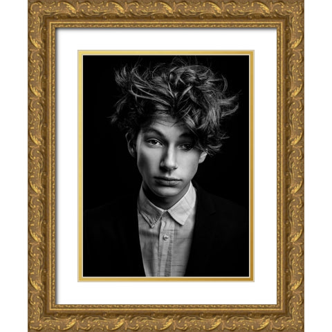 Sebastian Gold Ornate Wood Framed Art Print with Double Matting by Krystynek MQEP, Martin