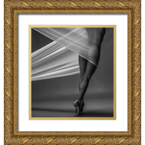 Balance Gold Ornate Wood Framed Art Print with Double Matting by Jan Dyb, Malvin