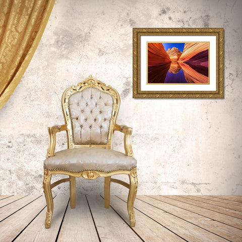 The Wave 2 Gold Ornate Wood Framed Art Print with Double Matting by Kim, Eunice