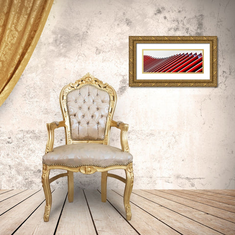 Concertina Wall Ii Gold Ornate Wood Framed Art Print with Double Matting by Claes, Gilbert