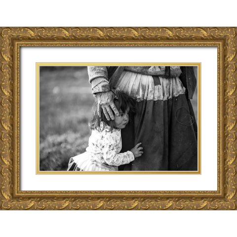 Protected By Gold Ornate Wood Framed Art Print with Double Matting by Matsui, Akira