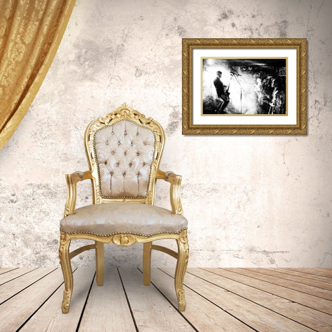 Avantgardet #005 Gold Ornate Wood Framed Art Print with Double Matting by Samuelsson, Anders