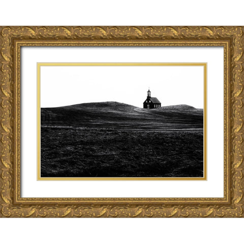 Black Chapel Gold Ornate Wood Framed Art Print with Double Matting by Oncete, Julien