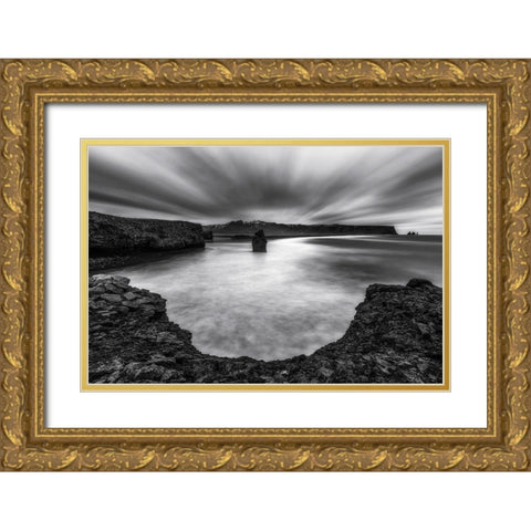 Hard Wind Gold Ornate Wood Framed Art Print with Double Matting by Ruiz Dueso, Jorge