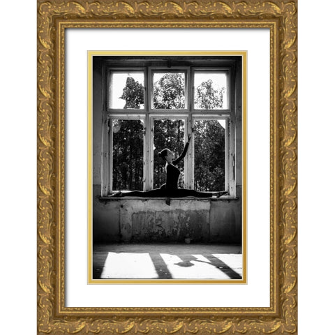 Dance Gold Ornate Wood Framed Art Print with Double Matting by Krystynek Mqep, Martin