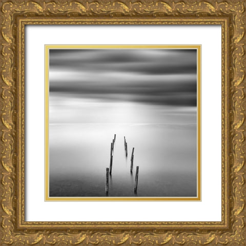 As Time Goes By 003 Gold Ornate Wood Framed Art Print with Double Matting by Digalakis, George