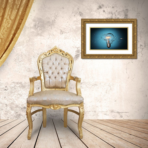 Stop Global Warming Gold Ornate Wood Framed Art Print with Double Matting by Augusteijn, Lex