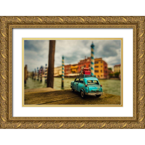 Venice Stopped Gold Ornate Wood Framed Art Print with Double Matting by Francisco Partida, Luis