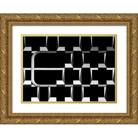 Face Fraud Gold Ornate Wood Framed Art Print with Double Matting by Van Son, Greetje