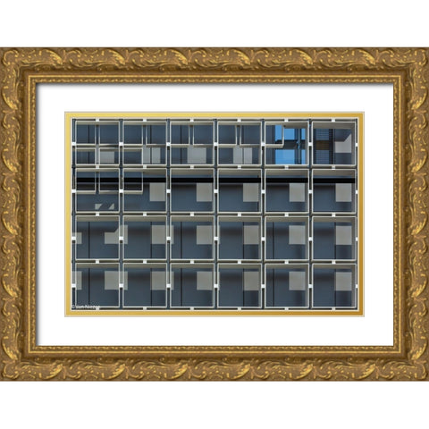 No Windows.......... Gold Ornate Wood Framed Art Print with Double Matting by Niezen, Jan