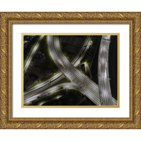 Untitled Gold Ornate Wood Framed Art Print with Double Matting by Tetsurou, Kobayashi