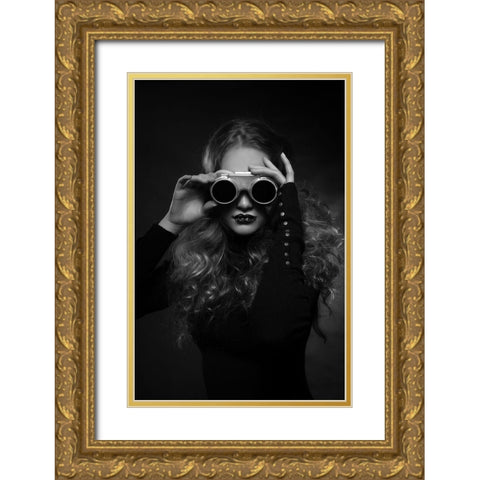 Viki Gold Ornate Wood Framed Art Print with Double Matting by Justusova Sumcova, Denisa