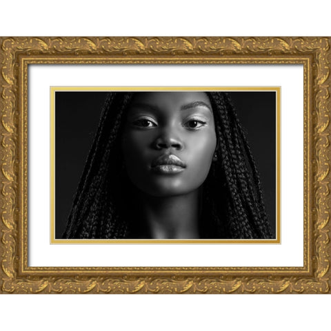 Portrait Of Elizabeth Gold Ornate Wood Framed Art Print with Double Matting by Koops, Johan