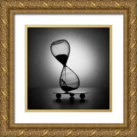 Stop The Time Gold Ornate Wood Framed Art Print with Double Matting by Ivanova, Victoria