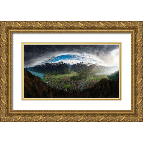 Interlaken Eye. Gold Ornate Wood Framed Art Print with Double Matting by Pablo De, Juan