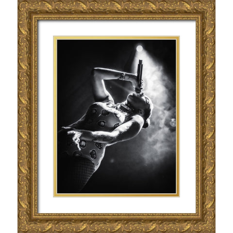 Joy 003 Gold Ornate Wood Framed Art Print with Double Matting by Samuelsson, Anders