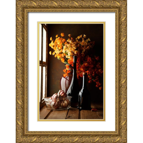 The Garlics Gold Ornate Wood Framed Art Print with Double Matting by Laercio, Luiz