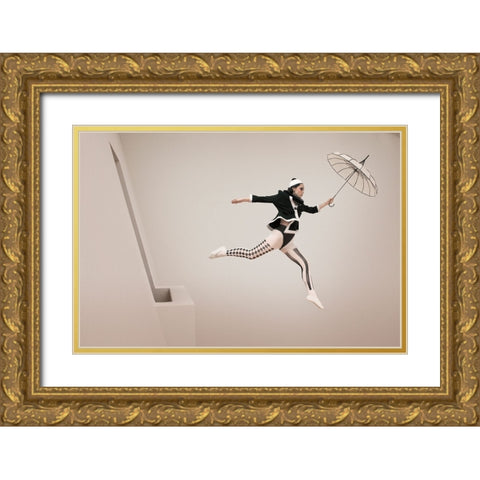 The Jump Gold Ornate Wood Framed Art Print with Double Matting by von Diepenbroek, Christine