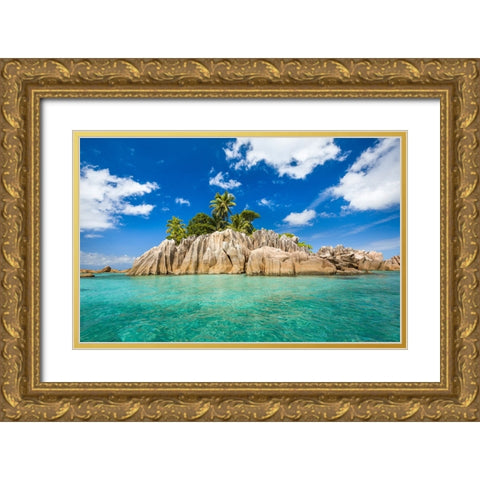 Dream Island Gold Ornate Wood Framed Art Print with Double Matting by Dmowski, Bartosz