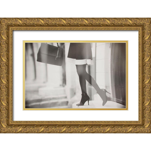 Untitled Gold Ornate Wood Framed Art Print with Double Matting by Lacz, Krisztina