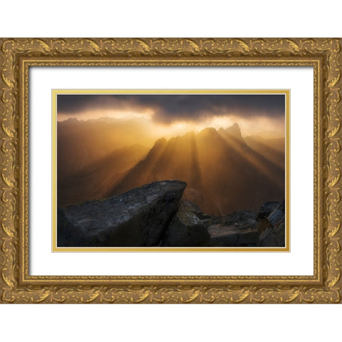 The Fissure Gold Ornate Wood Framed Art Print with Double Matting by Zsolt Andras, Szabo