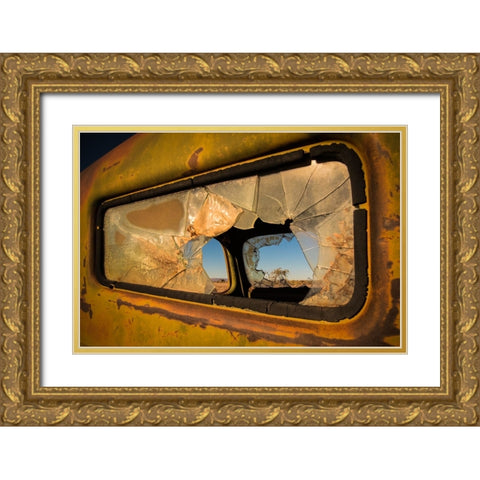 Deserted Gold Ornate Wood Framed Art Print with Double Matting by Wride, Linda