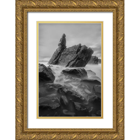 Tranquility Gold Ornate Wood Framed Art Print with Double Matting by Zhang, Yan