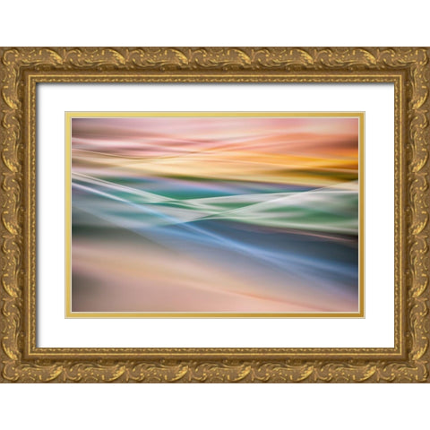 Untitled Gold Ornate Wood Framed Art Print with Double Matting by Or, Keren
