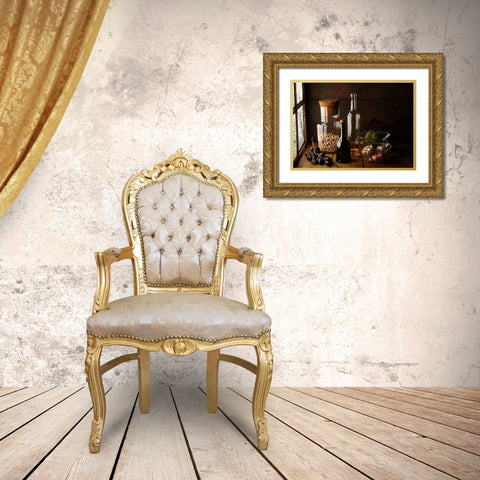 Still Life With Chickpea Gold Ornate Wood Framed Art Print with Double Matting by Laercio, Luiz
