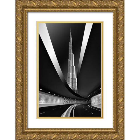 Fine Art Gold Ornate Wood Framed Art Print with Double Matting by Anjum, Zohaib