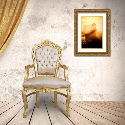 Solitude Gold Ornate Wood Framed Art Print with Double Matting by Dan, Bez