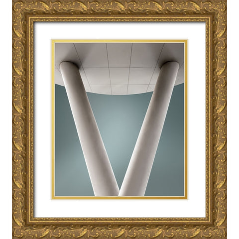 Summam Gold Ornate Wood Framed Art Print with Double Matting by Claes, Gilbert