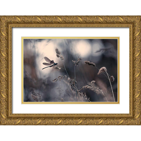 Le Vent Lemportera Gold Ornate Wood Framed Art Print with Double Matting by Bravin, Fabien