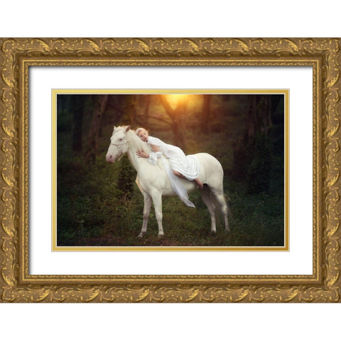 Emotional Gold Ornate Wood Framed Art Print with Double Matting by Dias, Paulo