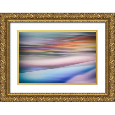 Untitled Gold Ornate Wood Framed Art Print with Double Matting by Or, Keren