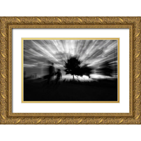 Untitled Gold Ornate Wood Framed Art Print with Double Matting by Ayer, Ali
