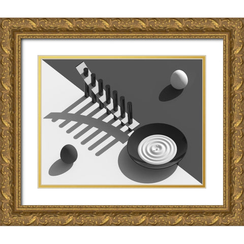 Combination Gold Ornate Wood Framed Art Print with Double Matting by Bunjamin, Antonyus